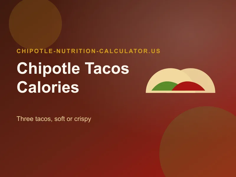 chipotle tacos calories